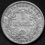 1907 German one mark silver coin.